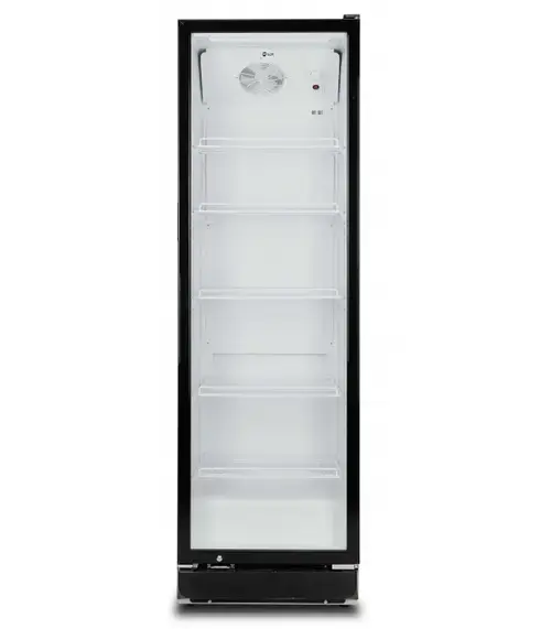 Vitrina frigorifica LDK VF350B, 350 l, Clasa C, Termostat reglabil, Iluminare LED, H 194.5 cm (Negru)