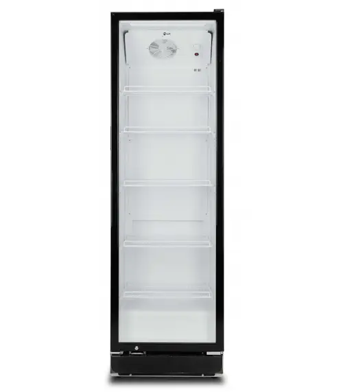 Vitrina frigorifica LDK VF350B, 350 l, Clasa C, Termostat reglabil, Iluminare LED, H 194.5 cm (Negru)
