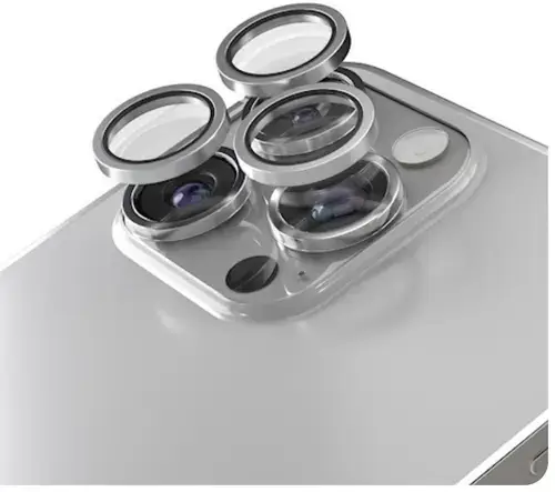 Folie de protectie Camera Spate Etteri pentru Apple iPhone 16 Pro Max / 16 Pro, Sticla Securizata, Gri