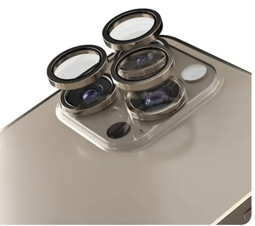 Folie de protectie Camera Spate Etteri pentru Apple iPhone 16 Pro Max / 16 Pro, Sticla Securizata, Bronz