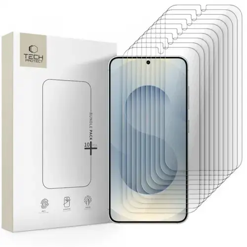 Folie de protectie Ecran Tech-Protect pentru Samsung Galaxy S25 S931 / S24 S921, Sticla Securizata, Full Glue, Set 10 bucati