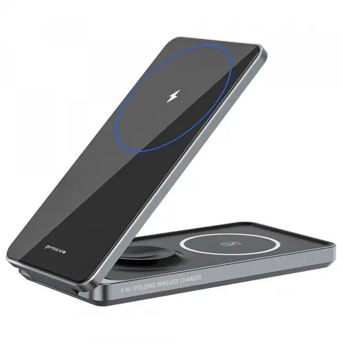 Incarcator Retea Wireless Proove Metal Edge 3in1, 15W, 1.67A, WSME15010003 (Gri)