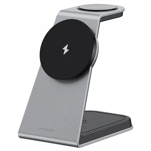 Incarcator Retea Wireless Proove Omni Power 3in1, 15W, 1.67A, WSOP15020003 (Gri)