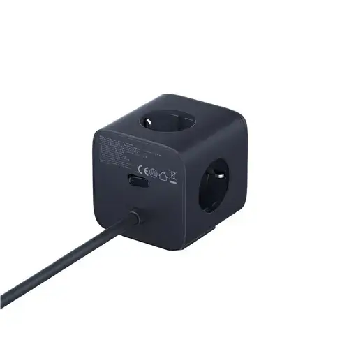 Incarcator de retea tip prelungitor Baseus EnerFill FA11, 6-in-1 Charging Station, 67W (Negru)