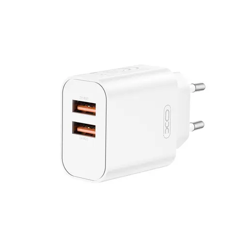 Incarcator Retea XO Design CE34, 12W, 2.4A, 2 x USB-A (Alb)