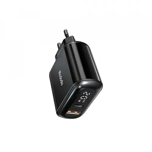Incarcator retea McDodo CH-7170 Chocolate Display, 20W, 1 x USB-A - 1 x USB-C (Negru)