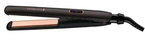 Placa de indreptat parul Remington S5700, 9 setari temperatura, Cooper radiance (Negru/Auriu)