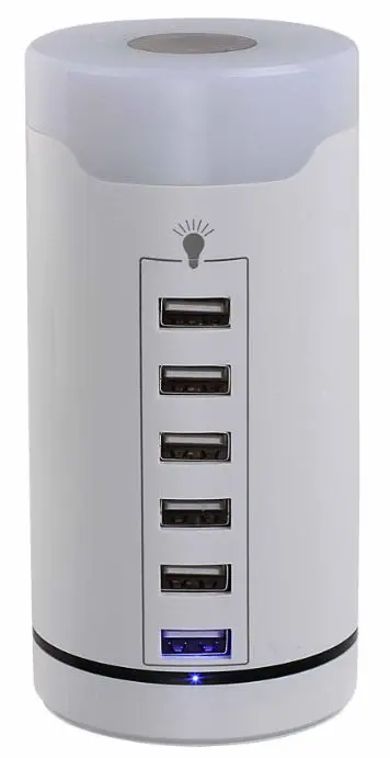 Statie de incarcare USB Clip Sonic TEA186, 6 porturi USB (Alb)