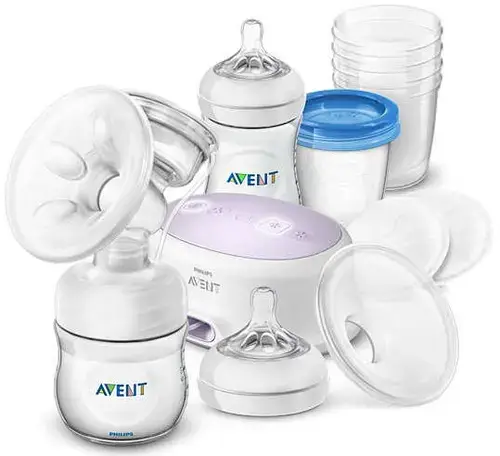 Pompa de san electrica Philips Avent SCD223/20 + Set depozitare lapte (Alb)