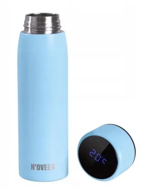 Termos Noveen TB2217 Light Blue Mat, LED, 380 ml (Albastru mat)