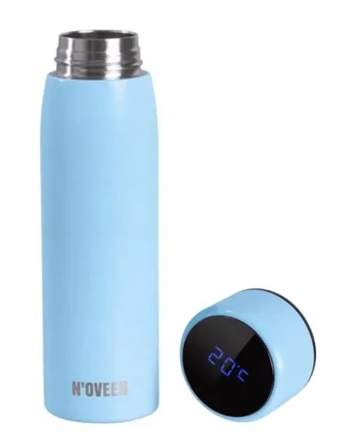 Termos Noveen TB2217 Light Blue Mat, LED, 380 ml (Albastru mat)