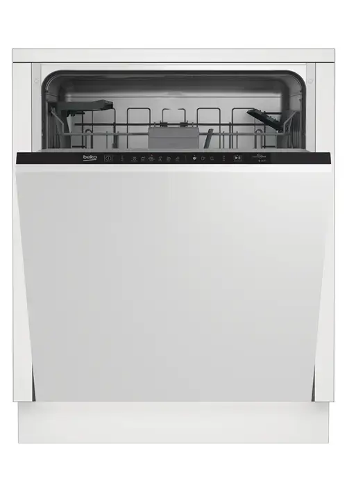Masina de spalat vase incorporabila Beko BDIN16435, Clasa D, Capacitate 14 seturi, 6 programe, AutoDoor Opening, Clean&Shine, 60 cm (Alb)