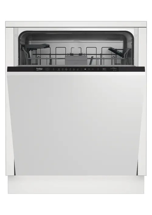 Masina de spalat vase incorporabila Beko BDIN16435, Clasa D, Capacitate 14 seturi, 6 programe, AutoDoor Opening, Clean&Shine, 60 cm (Alb)