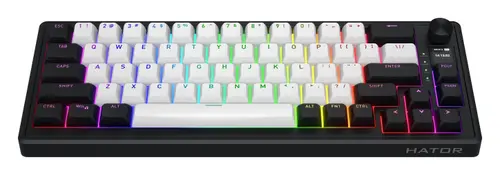 Tastatura Hator Skyfall 65 Mag Ultra 8K, Wired, Wireless 2.4Ghz, Bluetooth, iluminare RGB (Negru/Alb)