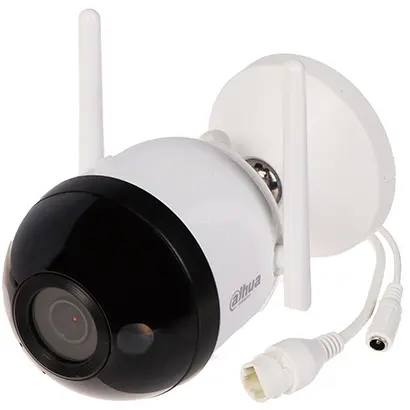 Camera supraveghere exterior WiFi cu iluminare duala Dahua F4C-PV, 4 MP, 2.8 mm, IR/lumina calda 30 m, microfon si difuzor, slot card