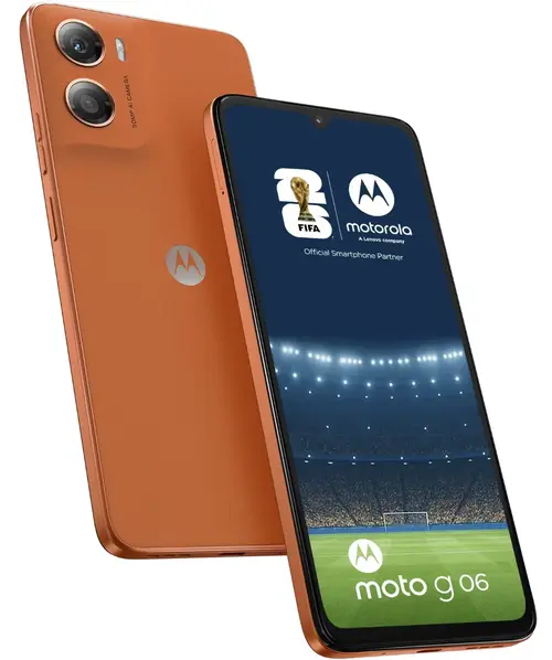 Telefon Mobil Motorola Moto G06, Procesor Mediatek Helio G81 Ultra Octa-Core, IPS LCD Touchscreen 6.88inch, 4GB RAM, 64GB Flash, Camera 50 MP, Wi-Fi, 4G, Dual Sim, Android (Portocaliu)