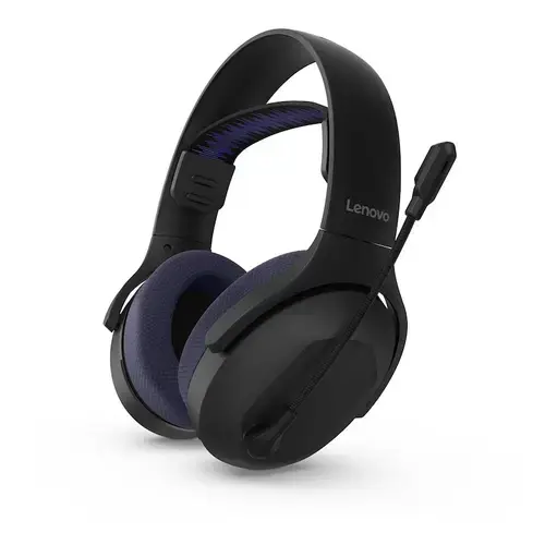 Casti Gaming Lenovo Legion H410, Wireless 2.4 GHz, Bluetooth (Negru/Albastru)