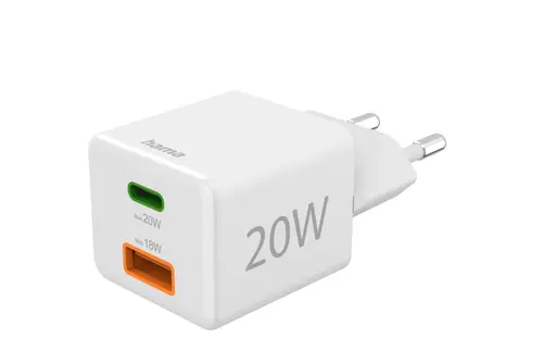 Incarcator Hama 201991, 1x USB-C, 1x USB-A, PD, 20 W (Alb)