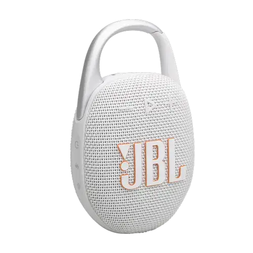 Boxa portabila JBL Clip 5, Bluetooth, 7 W, Multi-Point, Auracast, IP67 (Alb)