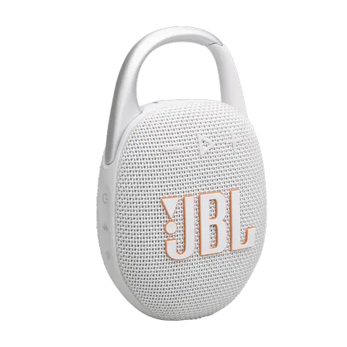Boxa portabila JBL Clip 5, Bluetooth, 7 W, Multi-Point, Auracast, IP67 (Alb)
