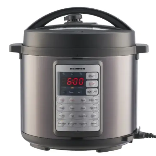 Multicooker cu gatire sub presiune Heinner Alacarte 38BK HPCK-38BK, 1000 W, 3.8 L, 14 Programe (Negru/Inox)
