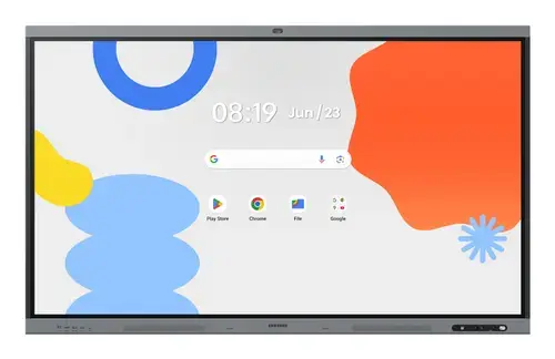 Tabla interactiva Samsung 65inch Seria WA65FX-P LH65WAFPLGCXEN, 4K UHD (3840 x 2160), Wi-Fi, Bluetooth, 8 ms, 16GB RAM, 128GB Flash, Camera 48MP, Android (Gri)