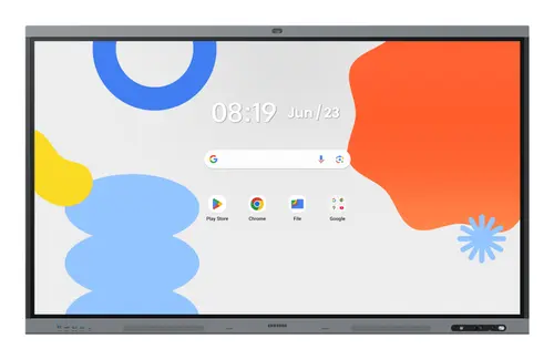 Tabla interactiva Samsung 65inch Seria WA65FX-P LH65WAFPLGCXEN, 4K UHD (3840 x 2160), Wi-Fi, Bluetooth, 8 ms, 16GB RAM, 128GB Flash, Camera 48MP, Android (Gri)