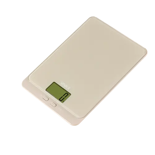 Cantar de bucatarie VIVAX KS-502S, ecran digital, 5 Kg, sticla securizata (Bej)