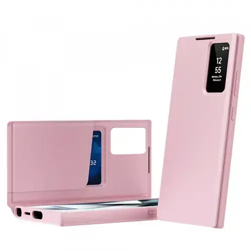 Husa Techsuit pentru Samsung Galaxy S26 Ultra SmartView (Roz)