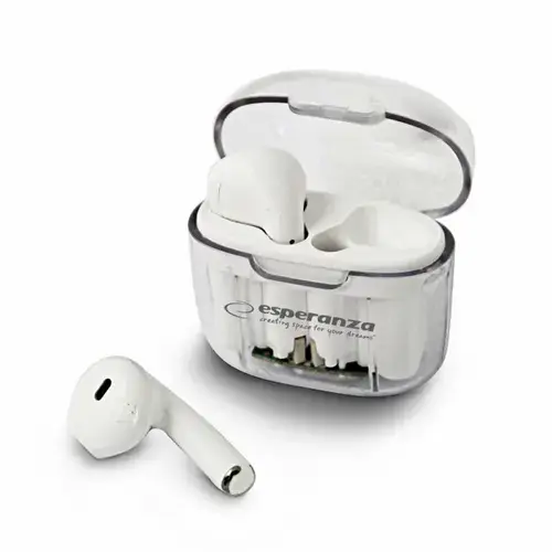 Casti True Wireless In-Ear Esperanza Anthe EH237W, Bluetooth, Touch control, Microfon (Alb)