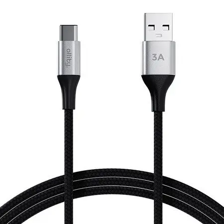 Cablu de date si incarcare Allity AUC-01, USB-A-USB-C, 3A, 1m (Negru)
