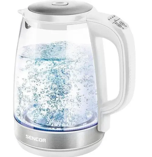 Fierbator apa din sticla Sencor SWK 2190WH, 2 L,  2200 W, Rotativ 360 ° (Alb)