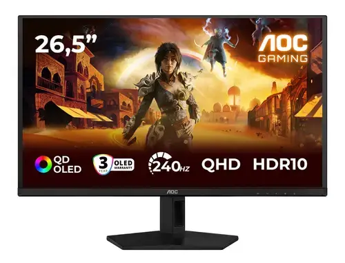 Monitor Gaming QD-OLED AOC Gaming 26.5inch Q27G41ZDF, QHD (2560 x 1440), HDMI, DisplayPort, 240 Hz, 0.03 ms (Negru)