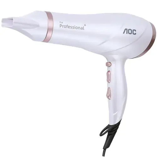 Uscator de par AOC HC-229, 1800-2200 W, 2 viteze, 3 trepte temperatura, Concentrator, Functie Cool Shot (Alb)