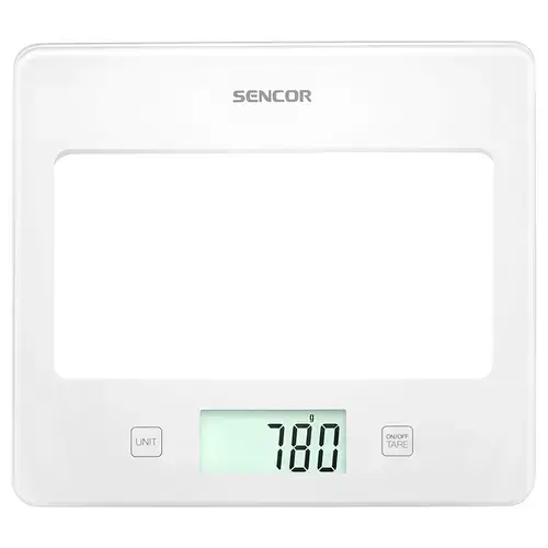 Cantar de bucatarie Sencor SKS5030WH, Sticla securizata, Max 5kg (Alb)