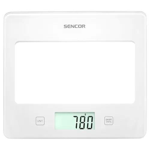 Cantar de bucatarie Sencor SKS5030WH, Sticla securizata, Max 5kg (Alb)