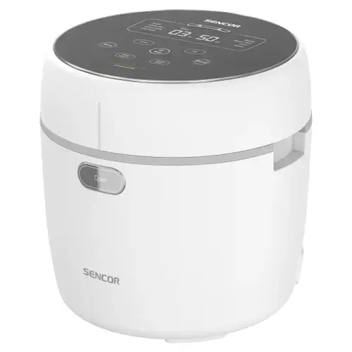 Aparat de gatit orez Sencor SRM0670WH, 0.6 l, 350 W, 8 functii (Alb)