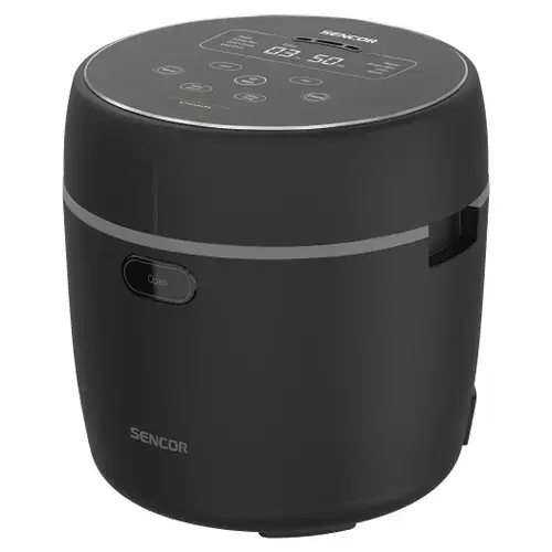 Aparat de gatit orez Sencor SRM0671BK, 0.6 l, 350 W, 8 functii (Negru)