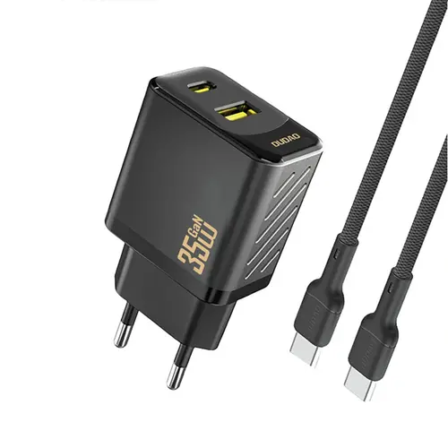 Incarcator retea Dudao A27 Max, 35W, 1 x USB-A - 1 x USB-C, 1m (Negru)