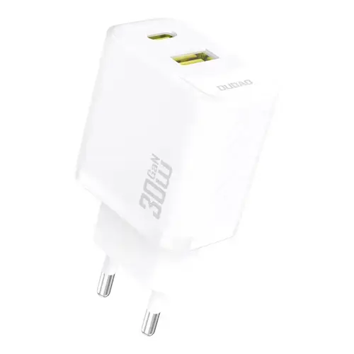 Incarcator retea Dudao A27TEU, 30W, 1 x USB-A - 1 x USB-C (Alb)