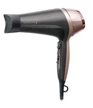 Uscator de par Remington Curl&Straight Confidence D5706, 2200 W, Ionizare (Negru/Auriu)
