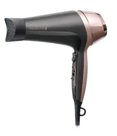 Uscator de par Remington Curl&Straight Confidence D5706, 2200 W, Ionizare (Negru/Auriu)