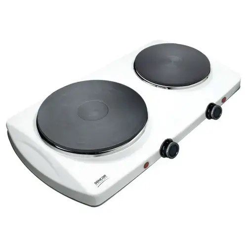 Plita electrica dubla Sencor SCP2253WH-E, 2500 W, 18 cm / 15 cm (Alb)