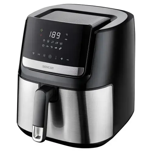 Friteuza cu aer cald Sencor SFR6600SS, 1600 W, 6.5 l, Control touch, Timer (Negru/Argintiu)