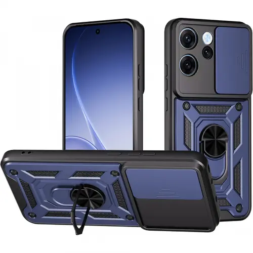 Husa pentru Oppo Reno15 FS / Reno15 F, Techsuit, CamShield (Albastru/Negru)