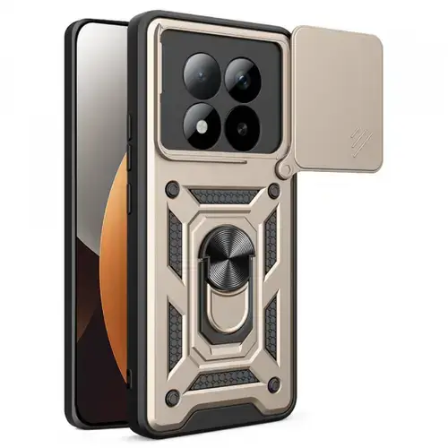 Husa pentru Xiaomi Poco M8 Pro / Redmi Note 15 Pro+ 5G, Techsuit, CamShield (Auriu/Negru)