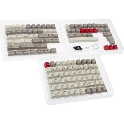 Set taste Ducky Vintage Keycap, 108 taste, US (Gri/Rosu)
