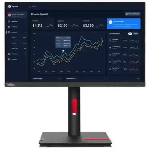 Monitor IPS LED Lenovo ThinkVision 21.5inch T22i-30, Full HD (1920 x 1080), VGA, HDMI, DisplayPort, Pivot (Negru)