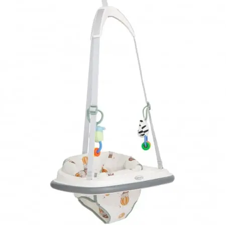 Leagan/Balansoar Graco Bumper Jumper Up  Away, potrivit de la 6 pana la 12 luni, greutate maxima 12 kg (Alb)