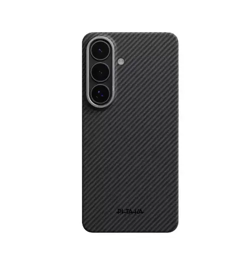 Husa Protectie Spate Pitaka pentru Samsung Galaxy S26, Edge Ultra-Slim Case (Negru/Gri)